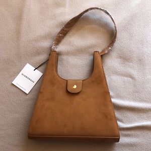 Chestnut suede bag